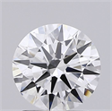 Lab Grown Diamond 1.51 Carats, Round with Ideal Cut, D Color, VVS2 Clarity and Certified by IGI