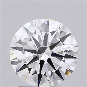 Picture of Lab Grown Diamond 1.51 Carats, Round with Ideal Cut, D Color, VVS2 Clarity and Certified by IGI