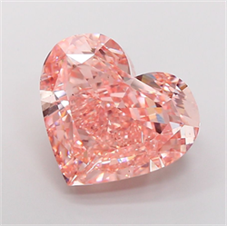 Picture of Lab Grown Diamond 20.05 Carats, Heart with  Cut, Fancy Vivid Pink Color, VS2 Clarity and Certified by IGI