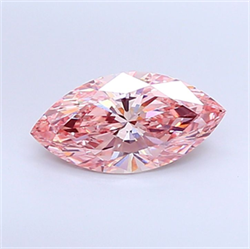 Picture of Lab Grown Diamond 3.60 Carats, Marquise with  Cut, Fancy Vivid Pink Color, VS2 Clarity and Certified by IGI