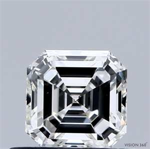 Picture of Natural Diamond 0.50 Carats, Asscher with  Cut, H Color, VVS1 Clarity and Certified by GIA