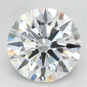 Picture of Lab Grown Diamond 3.10 Carats, Round with Excellent Cut, D Color, VVS1 Clarity and Certified by GIA
