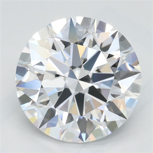 Picture of Lab Grown Diamond 2.06 Carats, Round with Ideal Cut, D Color, IF Clarity and Certified by IGI