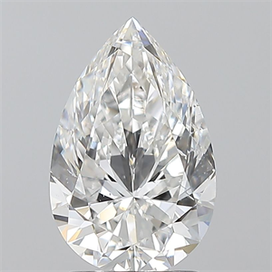 Picture of Natural Diamond 2.01 Carats, Pear with  Cut, F Color, SI1 Clarity and Certified by GIA