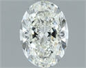 Natural Diamond 1.00 Carats, Oval with  Cut, H Color, VVS1 Clarity and Certified by IGI