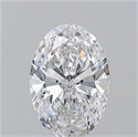 Natural Diamond 1.30 Carats, Oval with  Cut, D Color, SI1 Clarity and Certified by GIA