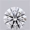 Lab Grown Diamond 1.02 Carats, Round with Ideal Cut, D Color, VVS1 Clarity and Certified by IGI