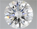 Lab Grown Diamond 3.09 Carats, Round with Ideal Cut, E Color, VVS2 Clarity and Certified by IGI
