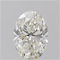 Natural Diamond 2.30 Carats, Oval with  Cut, J Color, SI1 Clarity and Certified by GIA