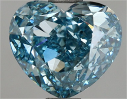 Picture of Lab Grown Diamond 2.42 Carats, Heart with  Cut, Fancy Intense Blue Color, VS2 Clarity and Certified by IGI