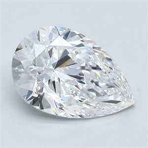 Picture of Natural Diamond 1.20 Carats, Pear with  Cut, D Color, VVS2 Clarity and Certified by GIA