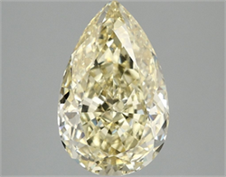 Picture of Lab Grown Diamond 3.09 Carats, Pear with  Cut, Fancy Intense Yellow Color, VS1 Clarity and Certified by IGI