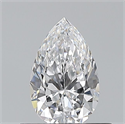 Diamante Natural 0.50 quilates, De pera , Color D, claridad VVS1 y certificado GIA