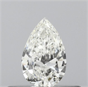 Natural Diamond 0.25 Carats, Pear with  Cut, H Color, IF Clarity and Certified by IGI