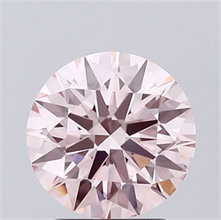 Picture of Lab Grown Diamond 2.07 Carats, Round with Ideal Cut, Fancy Intense Pink Color, VS1 Clarity and Certified by IGI
