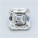 Natural Diamond 1.30 Carats, Asscher with  Cut, E Color, VS2 Clarity and Certified by GIA