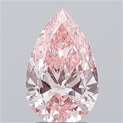 Picture of Lab Grown Diamond 3.00 Carats, Pear with  Cut, Fancy Vivid Pink Color, VVS2 Clarity and Certified by IGI