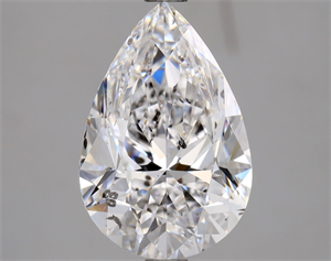 Picture of Natural Diamond 3.03 Carats, Pear with  Cut, D Color, SI2 Clarity and Certified by GIA