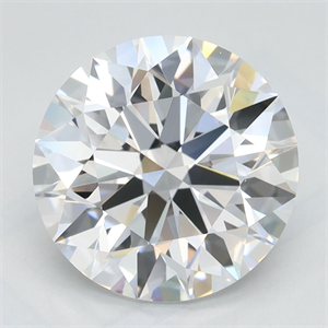Picture of Lab Grown Diamond 3.10 Carats, Round with Ideal Cut, D Color, IF Clarity and Certified by IGI