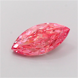 Picture of Lab Grown Diamond 2.20 Carats, Marquise with  Cut, Fancy Vivid Pink Color, VVS2 Clarity and Certified by IGI