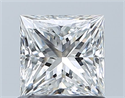 Natural Diamond 0.90 Carats, Princess with  Cut, F Color, VS1 Clarity and Certified by GIA