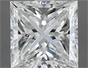 Natural Diamond 1.50 Carats, Princess with  Cut, I Color, SI1 Clarity and Certified by GIA