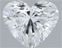 Natural Diamond 0.32 Carats, Heart with  Cut, D Color, VVS2 Clarity and Certified by GIA