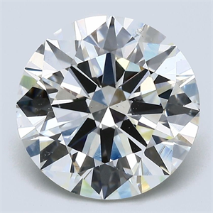 Picture of Natural Diamond 4.02 Carats, Round with Very Good Cut, J Color, SI1 Clarity and Certified by GIA