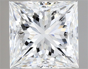 Picture of Natural Diamond 0.62 Carats, Princess with  Cut, F Color, VVS1 Clarity and Certified by GIA