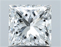 Natural Diamond 1.01 Carats, Princess with  Cut, E Color, SI1 Clarity and Certified by GIA