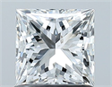 Natural Diamond 1.01 Carats, Princess with  Cut, E Color, SI1 Clarity and Certified by GIA