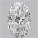 Natural Diamond 0.91 Carats, Oval with  Cut, D Color, SI1 Clarity and Certified by GIA