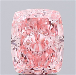 Picture of Lab Grown Diamond 3.03 Carats, CUSHION MODIFIED with  Cut, Fancy Vivid Pink Color, VVS2 Clarity and Certified by IGI