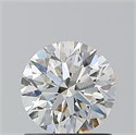 Natural Diamond 1.01 Carats, Round with Excellent Cut, I Color, SI1 Clarity and Certified by GIA