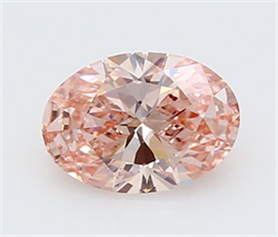 Picture of Lab Grown Diamond 1.50 Carats, Oval with  Cut, Fancy Vivid Pink Color, VVS2 Clarity and Certified by IGI