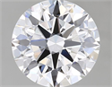 Lab Grown Diamond 1.08 Carats, Round with Ideal Cut, D Color, VVS1 Clarity and Certified by IGI