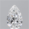 Natural Diamond 0.50 Carats, Pear with  Cut, E Color, VS1 Clarity and Certified by GIA