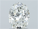 Natural Diamond 0.90 Carats, Oval with  Cut, H Color, VVS1 Clarity and Certified by GIA