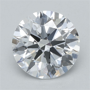Picture of Lab Grown Diamond 1.10 Carats, Round with Ideal Cut, D Color, VVS2 Clarity and Certified by IGI