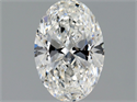 Natural Diamond 0.62 Carats, Oval with  Cut, F Color, VVS2 Clarity and Certified by GIA