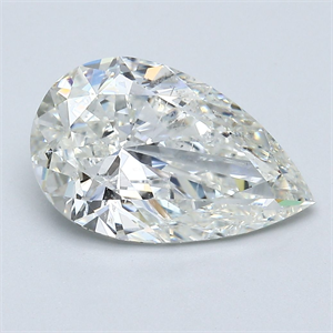 Picture of Natural Diamond 3.51 Carats, Pear with  Cut, I Color, SI2 Clarity and Certified by GIA