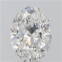 Natural Diamond 1.00 Carats, Oval with  Cut, F Color, SI2 Clarity and Certified by GIA