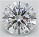 Lab Grown Diamond 2.59 Carats, Round with Ideal Cut, E Color, IF Clarity and Certified by IGI