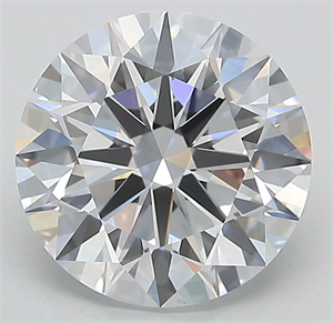 Picture of Lab Grown Diamond 2.59 Carats, Round with Ideal Cut, E Color, IF Clarity and Certified by IGI