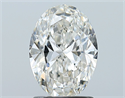 Natural Diamond 1.50 Carats, Oval with  Cut, I Color, SI2 Clarity and Certified by GIA