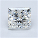 Natural Diamond 4.02 Carats, Princess with  Cut, G Color, VS2 Clarity and Certified by GIA