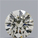 Natural Diamond 0.40 Carats, Round with Excellent Cut, K Color, SI1 Clarity and Certified by IGI