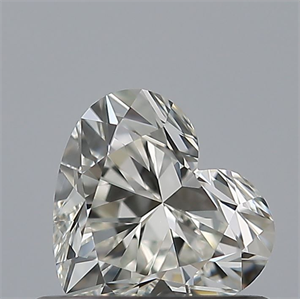 Picture of Natural Diamond 0.53 Carats, Heart with  Cut, H Color, VVS2 Clarity and Certified by GIA