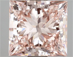 Picture of Lab Grown Diamond 3.05 Carats, Princess with  Cut, Fancy Intense Pink Color, VS1 Clarity and Certified by IGI