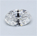 Natural Diamond 0.54 Carats, Oval with  Cut, E Color, I1 Clarity and Certified by GIA